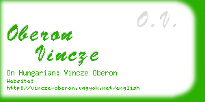 oberon vincze business card